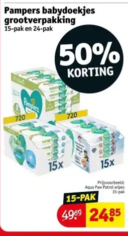 Kruidvat Pampers babydoekjes grootverpakking aanbieding