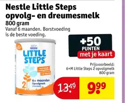 Kruidvat Nestle little steps opvolg en dreumesmelk aanbieding