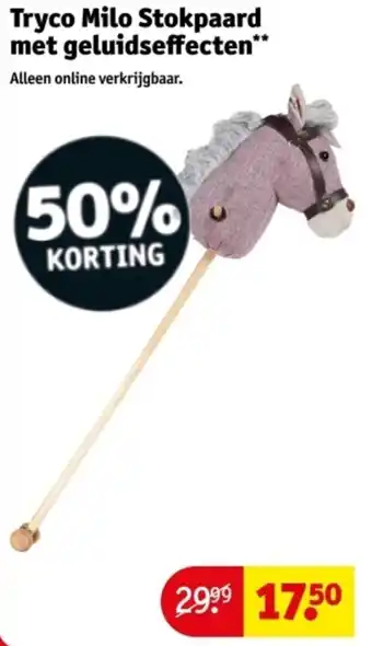 Kruidvat Tryco milo stokpaard met geluidseffecten aanbieding