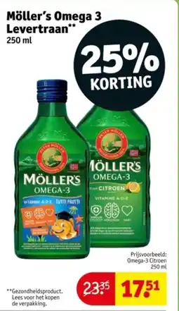 Kruidvat Möller's omega 3 levertraan aanbieding