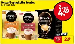 Kruidvat Nescafé oploskoffie doosjes aanbieding