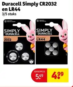 Kruidvat Duracell simply cr2032 en lr44 aanbieding