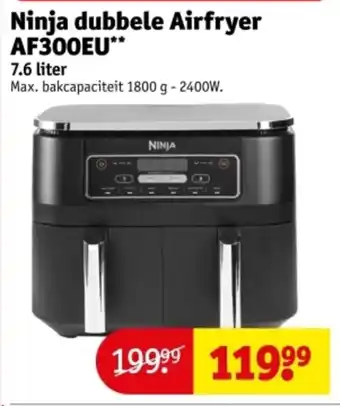 Kruidvat Ninja dubbele airfryer af300eu aanbieding