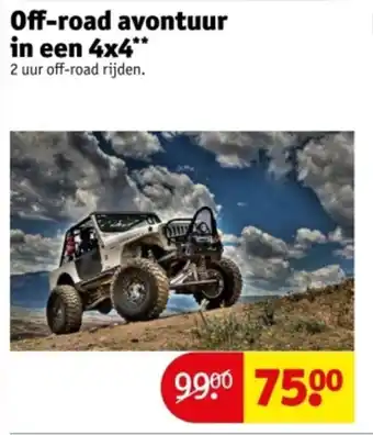 Kruidvat Off-road avontuur in een 4x4 aanbieding