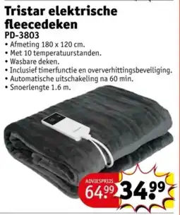 Kruidvat Tristar elektrische fleecedeken aanbieding