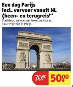 Kruidvat Een dag parijs incl. vervoer vanuit nl aanbieding