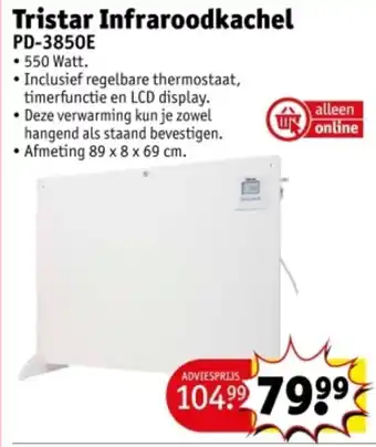 Kruidvat Tristar Infraroodkachel aanbieding