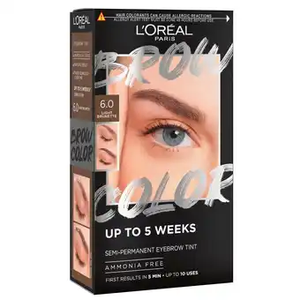 Kruidvat L'Oréal Paris 6.0 Light Brunette Brow Color Wenkbrauwverf aanbieding