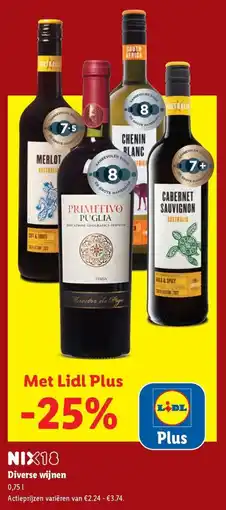 Lidl Diverse wijnen aanbieding
