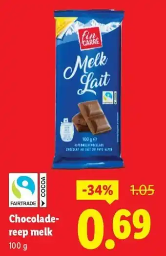 Lidl Chocoladereep melk aanbieding