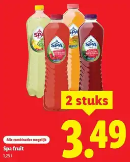 Lidl Spa fruit aanbieding