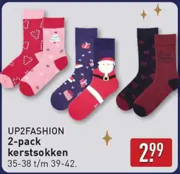 ALDI Up2fashion 2 pack kerstsokken aanbieding