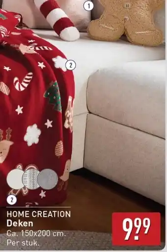 ALDI Home creation deken aanbieding