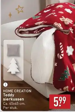 ALDI Home creation teddy sierkussen aanbieding