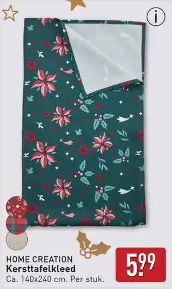 ALDI Home creation kersttafelkleed aanbieding