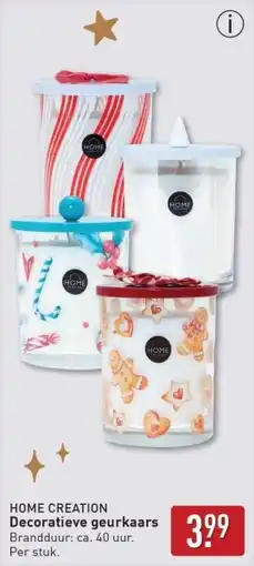 ALDI Home creation decoratieve geurkaars aanbieding