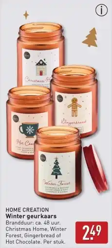 ALDI Home creation winter geurkaars aanbieding