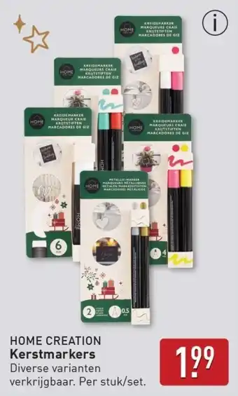 ALDI Home creation kerstmarkers aanbieding