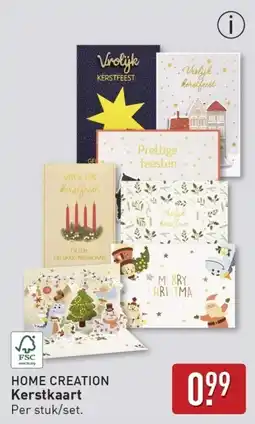 ALDI Home creation kerstkaart aanbieding