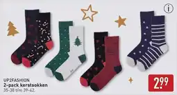 ALDI Up2fashion 2 pack kerstsokken aanbieding