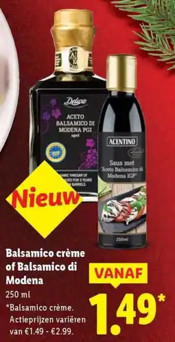 Lidl Balsamico crème of Balsamico di Modena aanbieding