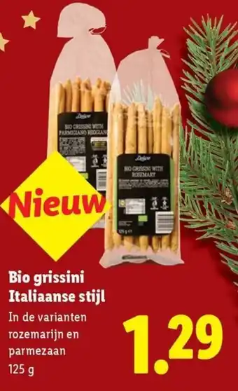 Lidl Bio grissini Italiaanse stijl aanbieding