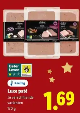 Lidl Luxe paté aanbieding