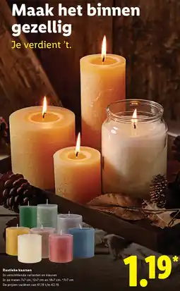Lidl Rustieke kaarsen aanbieding