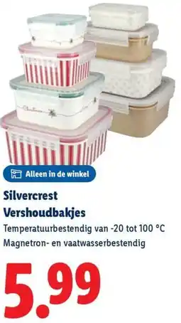 Lidl Silvercrest Vershoudbakjes aanbieding