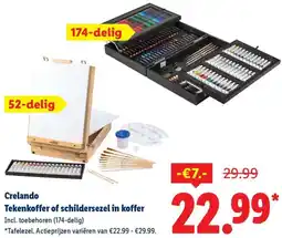 Lidl Crelando Tekenkoffer of schildersezel in koffer aanbieding