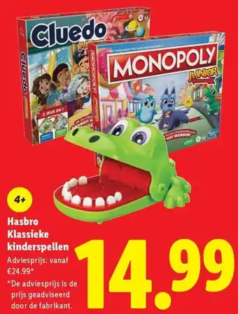 Lidl Hasbro Klassieke kinderspellen aanbieding
