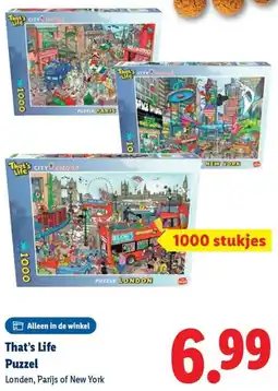 Lidl That's Life Puzzel aanbieding