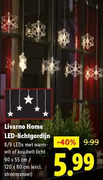 Lidl Livarno Home LED-lichtgordijn aanbieding