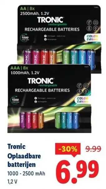 Lidl Tronic Oplaadbare batterijen aanbieding