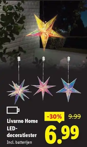 Lidl Livarno Home LED-decoratiester aanbieding