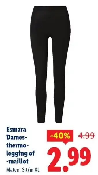 Lidl Esmara Dames Thermo legging of maillot aanbieding