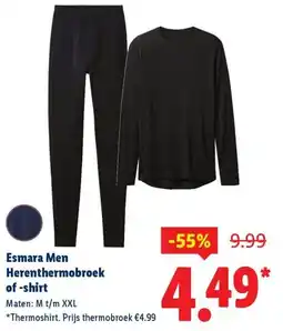 Lidl Esmara Men Herenthermobroek of shirt aanbieding