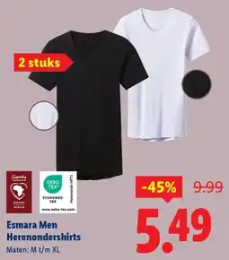 Lidl Esmara Men Herenondershirts aanbieding