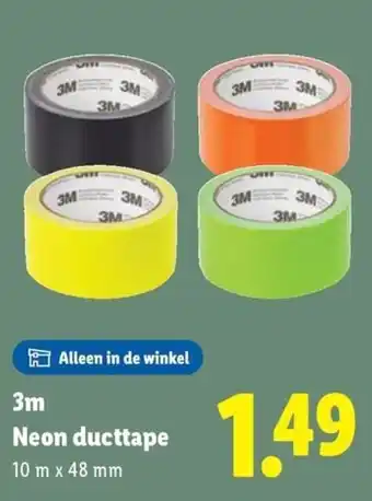 Lidl 3m Neon ducttape aanbieding