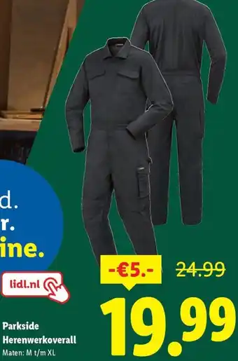 Lidl Parkside Herenwerkoverall aanbieding