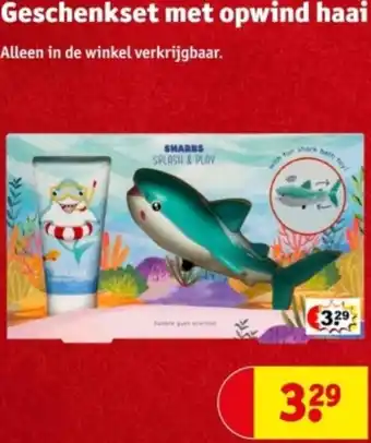 Kruidvat Geschenkset met opwind haai aanbieding
