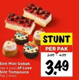 Vomar Voordeelmarkt Sint Mini Gebak of Luxe Sint Tompouce Pak aanbieding