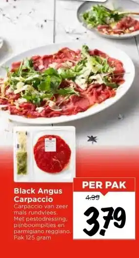 Vomar Voordeelmarkt Black Angus Carpaccio aanbieding