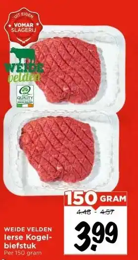 Vomar Voordeelmarkt Ierse Kogel- biefstuk aanbieding