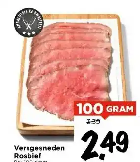 Vomar Voordeelmarkt Versgesneden Rosbief aanbieding