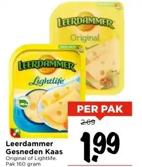 Vomar Voordeelmarkt Leerdammer Gesneden Kaas aanbieding