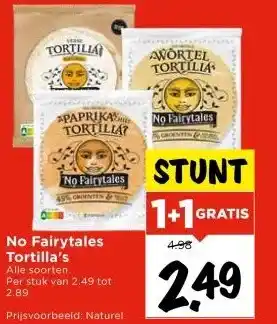Vomar Voordeelmarkt No Fairytales Tortilla's aanbieding