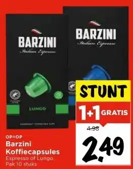 Vomar Voordeelmarkt Barzini Koffiecapsules aanbieding