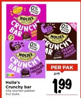 Vomar Voordeelmarkt Holie's Crunchy bar aanbieding