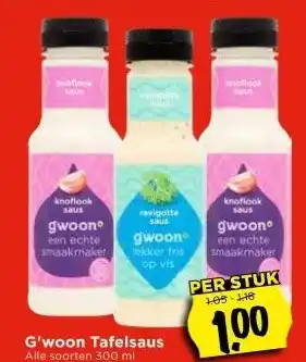 Vomar Voordeelmarkt G'woon Tafelsaus aanbieding